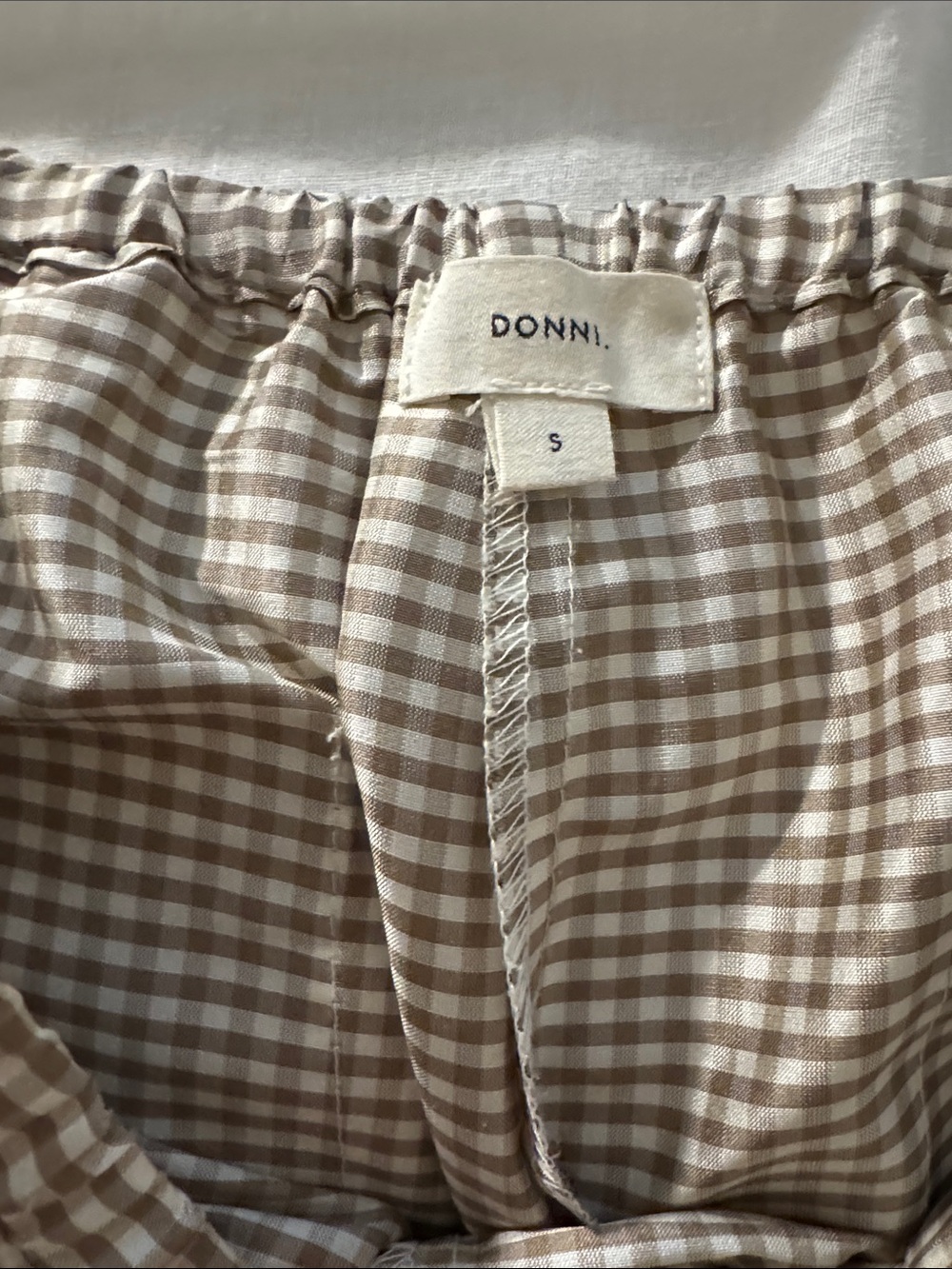 Donni Silk Taffeta Cargo Pants in Gingham - Picture 4 of 6